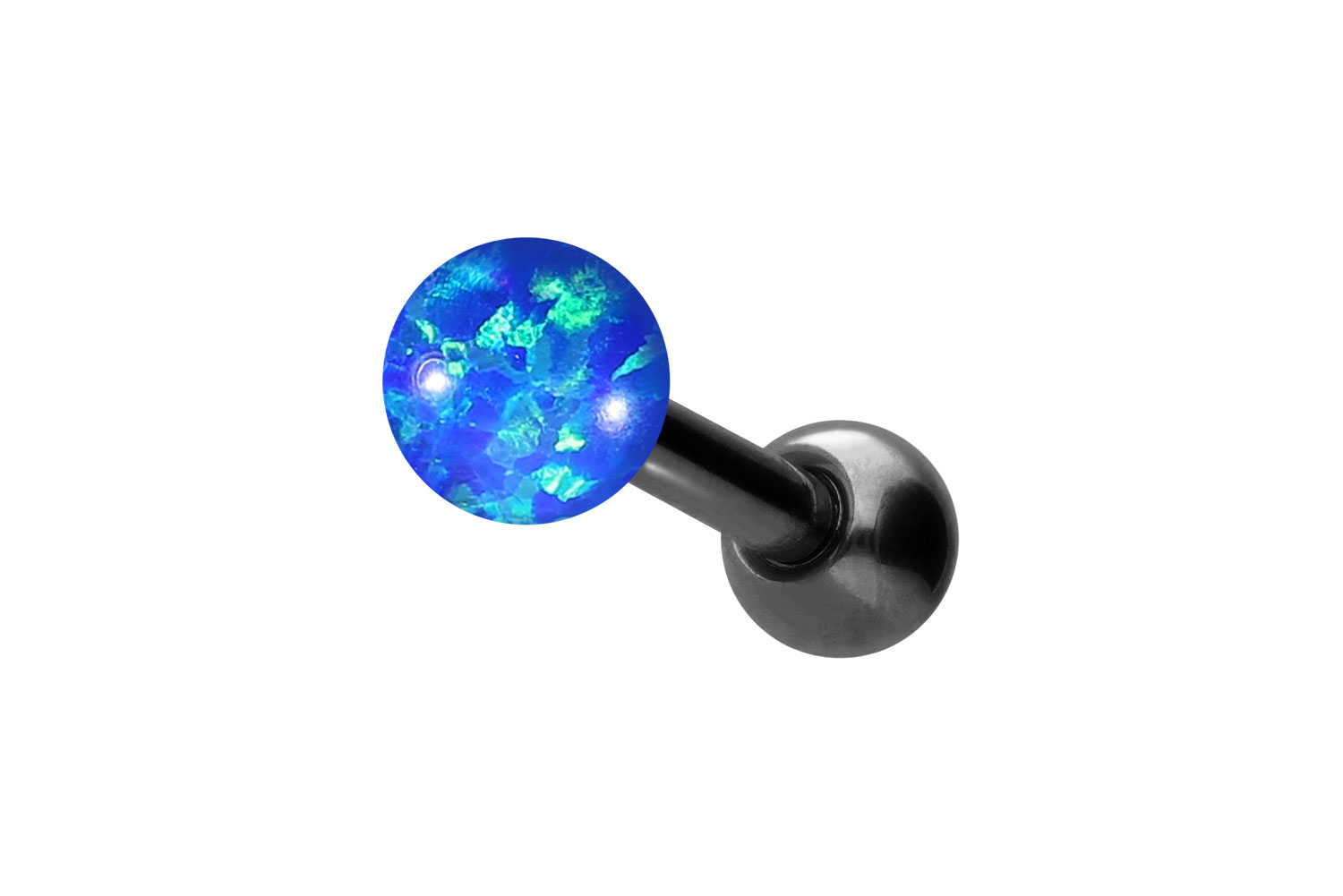 Titan Ohrpiercing SYNTHETISCHER OPAL